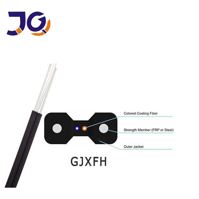 1/2/4 Núcleo Cable de queda de fibra óptica interior GJXH-2B6 FTTH g657A2 LSZH Jaqueta