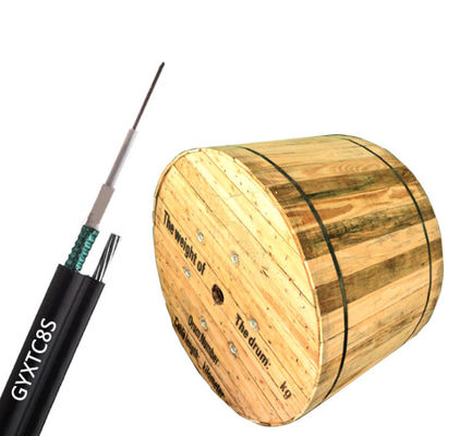 Cabo de fibra ótica do figo 8 do ISO 9001 mini GYXTC8S autossuficiente