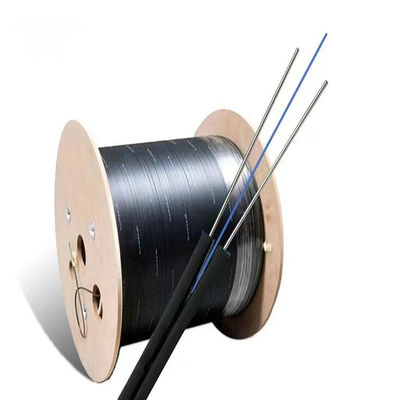 Autossuficiente gota de aço interna exterior Fibra Optica 1 2 de Wire FRP G657A FTTH do mensageiro cabo de fibra ótica de 4 núcleos