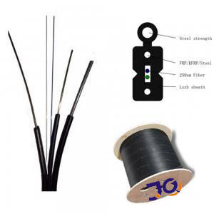 4 cor do cabo pendente G657A2 da fibra ótica do núcleo FTTH revestida