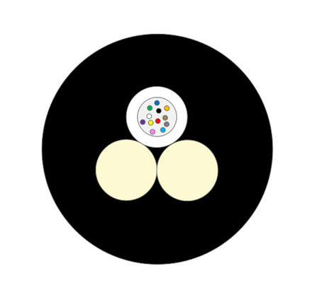 Tubo fraco encalhado cabo de fibra ótica da gota do núcleo ADSS de FTTH 12