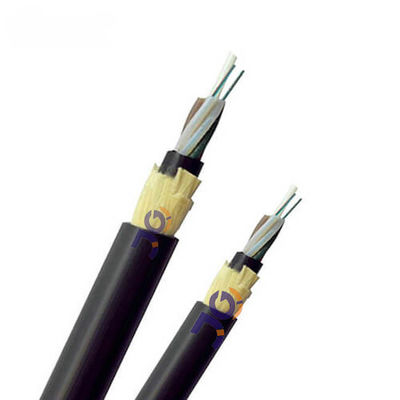 Cabo de fibra ótica preto personalizado de G652D FRP ADSS