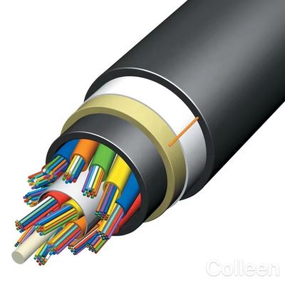 Único modo todo o autossuficiente período dielétrico 100m 24 cabos da fibra do núcleo ADSS