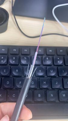 Cabo de fibra ótica blindado do núcleo do revestimento 12 de GYXTW G652D único exterior