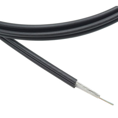 O núcleo 48 encalhou a figura 8 revestimento do fio de aço do PE do cabo da fibra