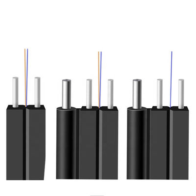 Cabo Drop FTTH Monomodo G657A1 de 4 Fibras para Uso Interno, Cabo de Fibra Óptica Aéreo Plano