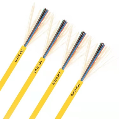 Cable de distribuição de fibra óptica de modo único GJFJV de fibra óptica interior com amortecimento apertado