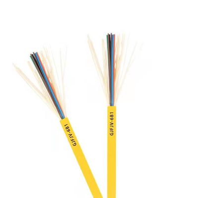 Cable de distribuição de fibra óptica de modo único GJFJV de fibra óptica interior com amortecimento apertado