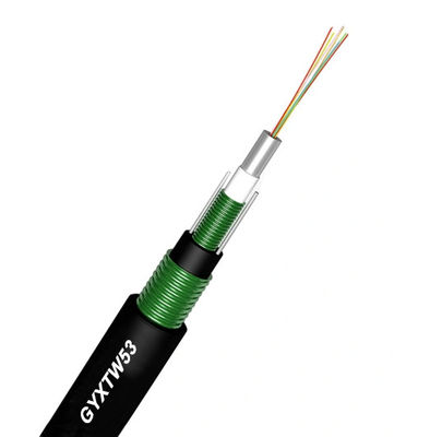 Tipo blindado dobro do cabo de fibra ótica G657A da fita de aço para o canal