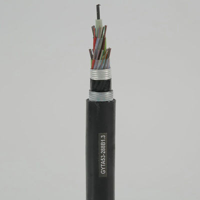 2- 288 Faixa de aço resistente à umidade do núcleo blindado GYTA53 cabo de fibra óptica para subterrâneo