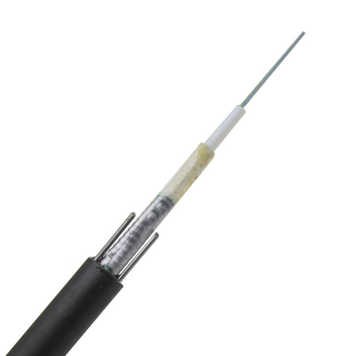 Cabos blindado da fibra do único modo do núcleo da fita de aço uni fraca do tubo 24