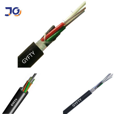 Área exterior Modo único Ducto G652D FRP membro de resistência 12 24 48 96 núcleo cabo de fibra óptica fibra óptica GYFTY