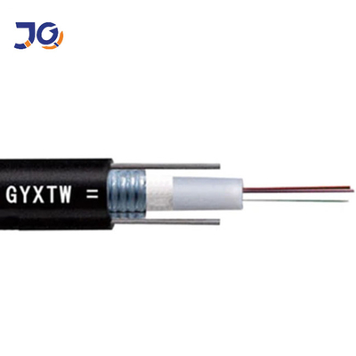 único modo exterior G652D 4 6 8 12 16 24 cabos óticos da fibra blindada do núcleo com gyxtw ótico do fibra do fio de aço