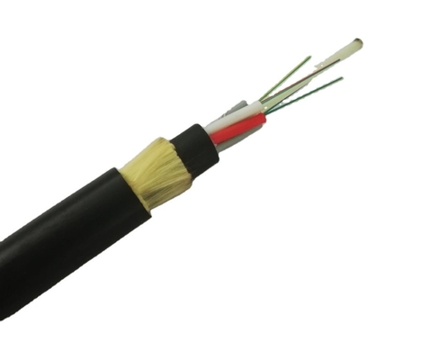 ADSS autossuficiente todo o cabo de fibra ótica dielétrico 8 períodos 100m 200m de 12 24 48 núcleos