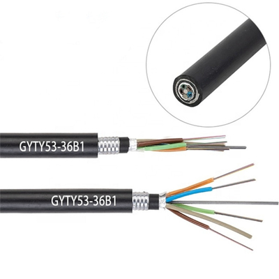 2- 288 Faixa de aço resistente à umidade do núcleo blindado GYTA53 cabo de fibra óptica para subterrâneo